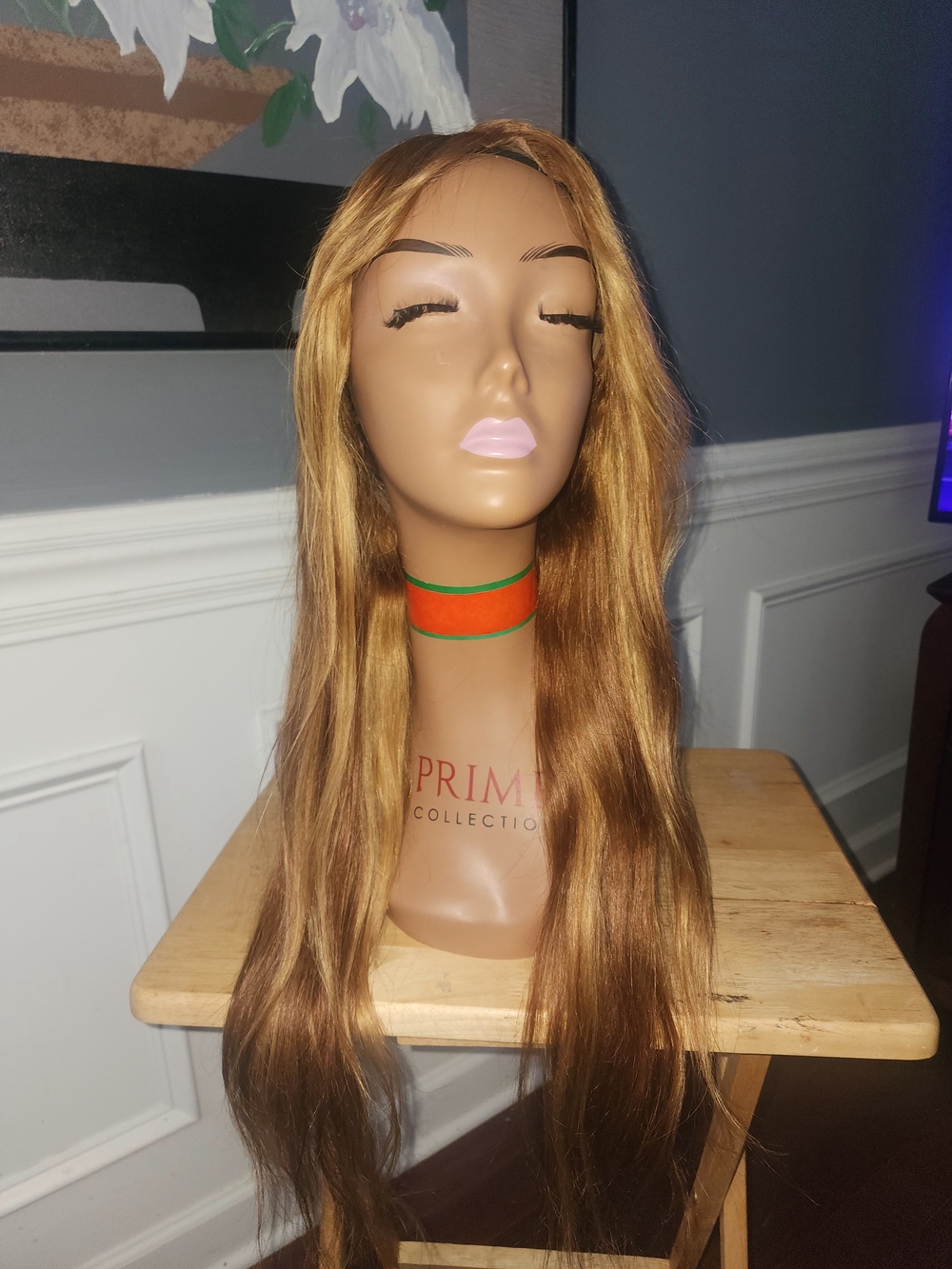 Women’s Long Straight %100 Human Hair Wig - Honey Blonde